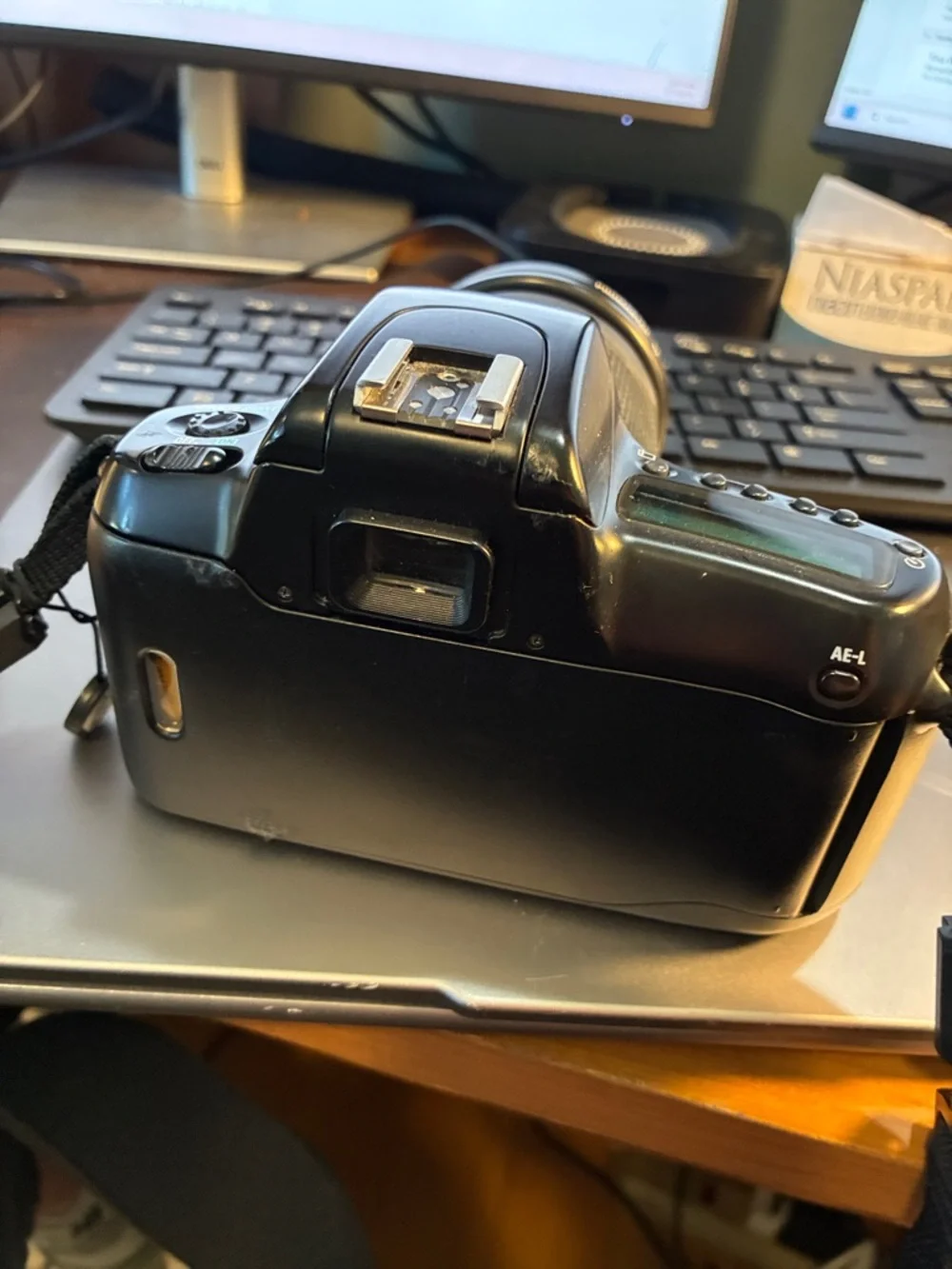 Nikon Black film N50 Camera with Black Zoom Lens vintage